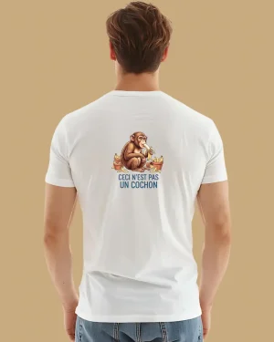 T-shirt Humour Surréaliste Singe - Floc and Press
