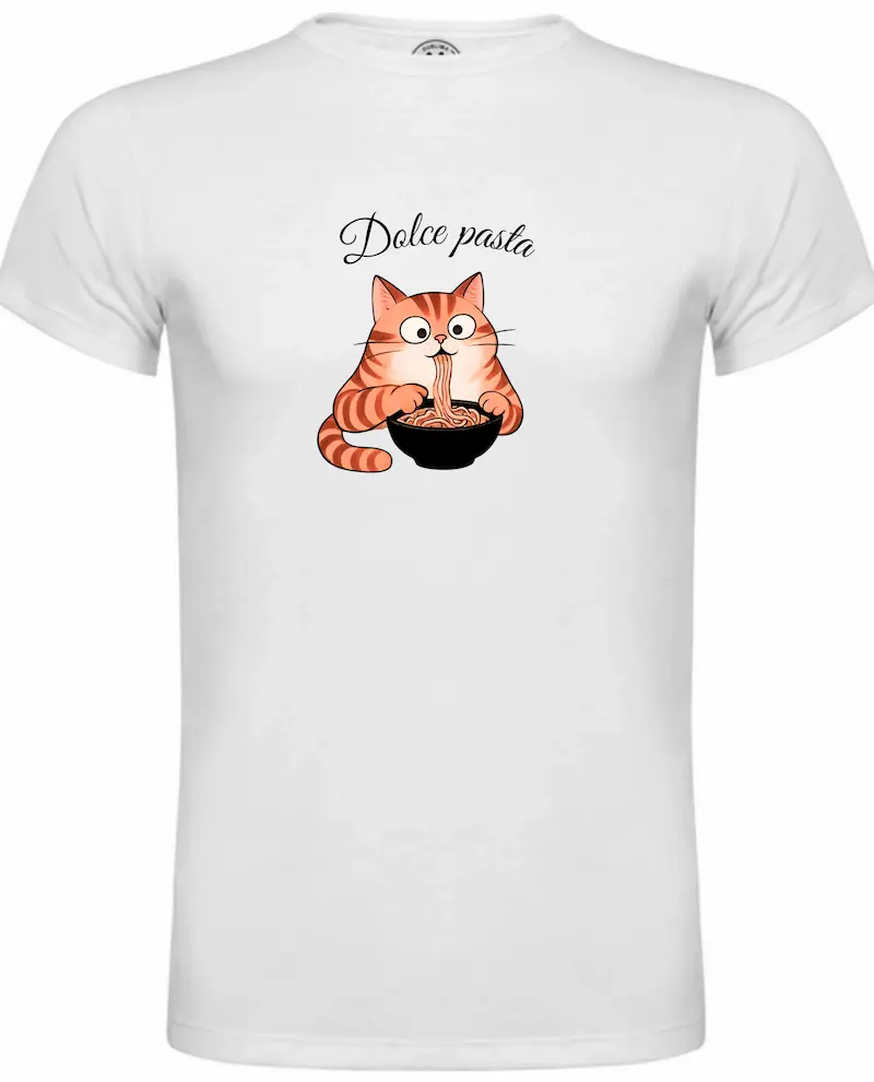 T-shirt Chat Gourmand Dolce Pasta - Floc and Press