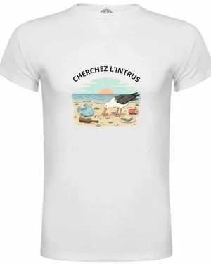 T-shirt Écologique Cherchez l'Intrus - Floc and Press