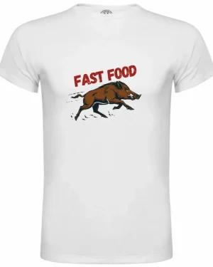 T-shirt Humour Sanglier Fast Food - Floc and Press